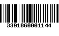 Código de Barras 3391860001144