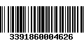 Código de Barras 3391860004626