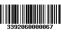 Código de Barras 3392060000067