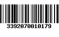 Código de Barras 3392070010179