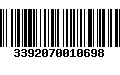 Código de Barras 3392070010698