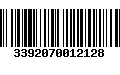 Código de Barras 3392070012128