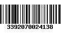 Código de Barras 3392070024138