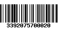 Código de Barras 3392075700020