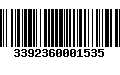 Código de Barras 3392360001535