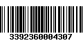 Código de Barras 3392360004307