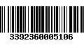 Código de Barras 3392360005106