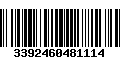 Código de Barras 3392460481114