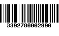 Código de Barras 3392780002990