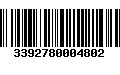 Código de Barras 3392780004802