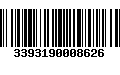 Código de Barras 3393190008626