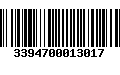 Código de Barras 3394700013017