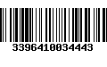 Código de Barras 3396410034443