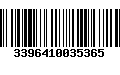 Código de Barras 3396410035365