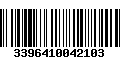 Código de Barras 3396410042103