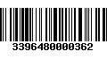 Código de Barras 3396480000362