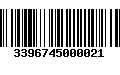 Código de Barras 3396745000021