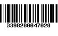 Código de Barras 3398280047028