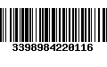 Código de Barras 3398984220116