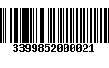 Código de Barras 3399852000021