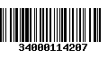 Código de Barras 34000114207