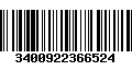 Código de Barras 3400922366524