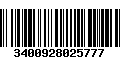 Código de Barras 3400928025777