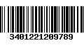 Código de Barras 3401221209789