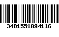 Código de Barras 3401551094116