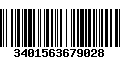 Código de Barras 3401563679028