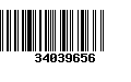 Código de Barras 34039656