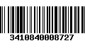 Código de Barras 3410840008727