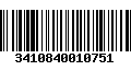 Código de Barras 3410840010751