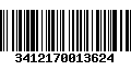 Código de Barras 3412170013624