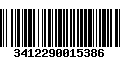 Código de Barras 3412290015386