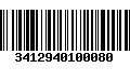 Código de Barras 3412940100080