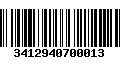 Código de Barras 3412940700013