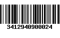 Código de Barras 3412940900024