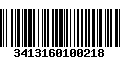 Código de Barras 3413160100218