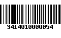 Código de Barras 3414010000054