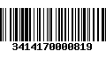 Código de Barras 3414170000819