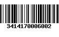 Código de Barras 3414170006002