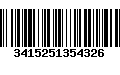 Código de Barras 3415251354326