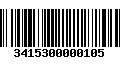 Código de Barras 3415300000105