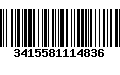 Código de Barras 3415581114836