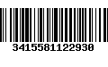 Código de Barras 3415581122930