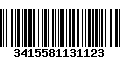 Código de Barras 3415581131123