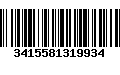 Código de Barras 3415581319934