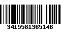 Código de Barras 3415581365146