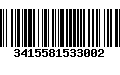 Código de Barras 3415581533002